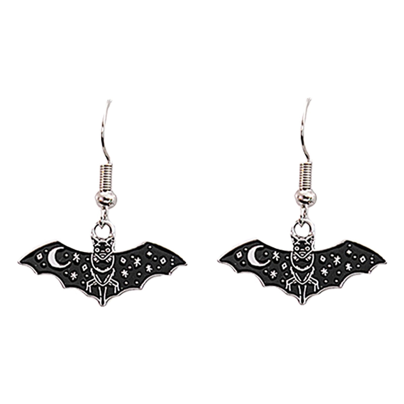 Geroge Halloween Skeleton Butterfly Shaped Earrings Silver Halloween ...