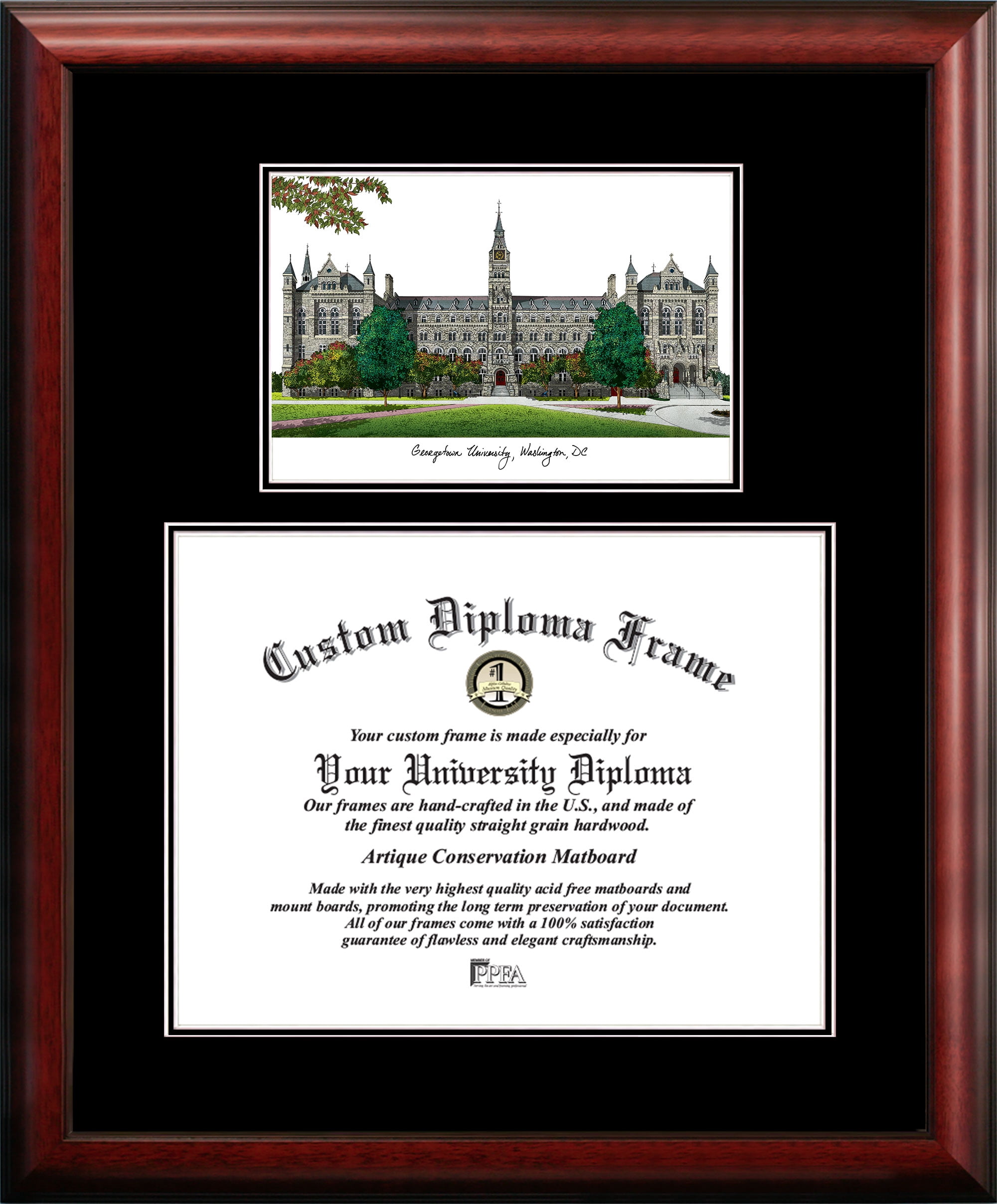 Gerogetown University 14" x 17" Diplomate Diploma Frame