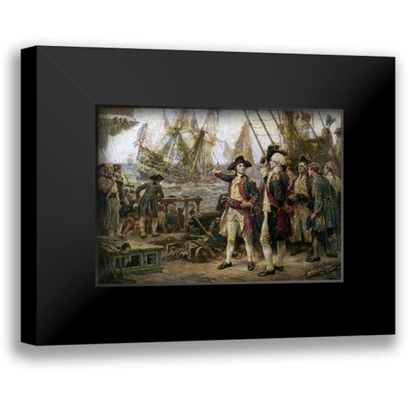 Gerome Ferris, Jean Leon 14x11 Black Modern Framed Museum Art Print Titled - Ship That Sank In Victory