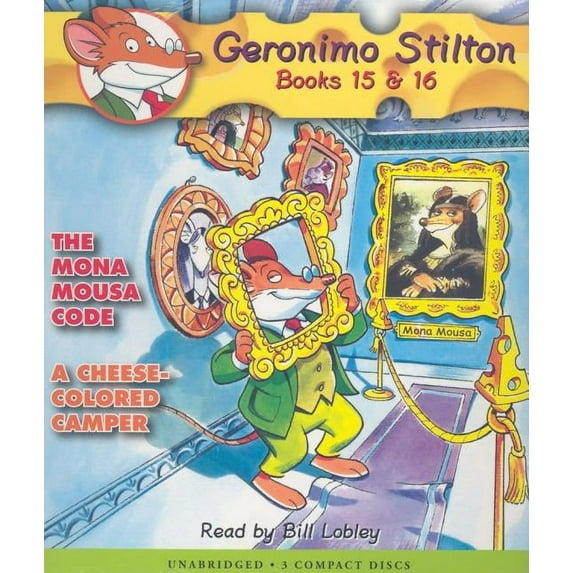 Geronimo Stilton The Mona Mousa Code / A Cheese-Colored Camper (Geronimo Stilton Audio Bindup #15 &amp; 16), (Audiobook)