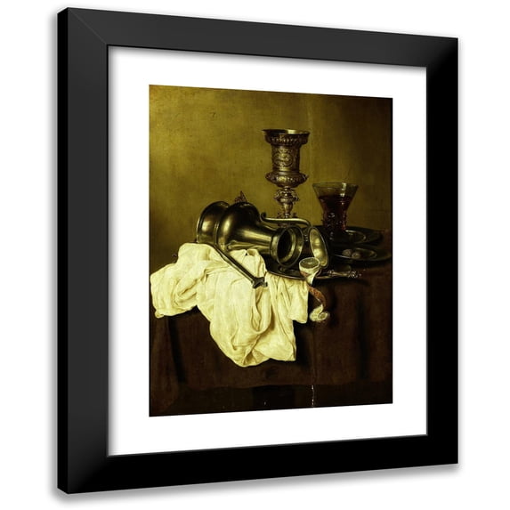 Gerret Willemsz Heda 11x14 Black Modern Framed Museum Art Print Titled - Still Life (1642)
