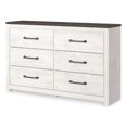 thumbnail image 1 of Ashley Furniture Gerridan 6-Drawer Farmhouse Wood Dresser in White & Gray, 1 of 11