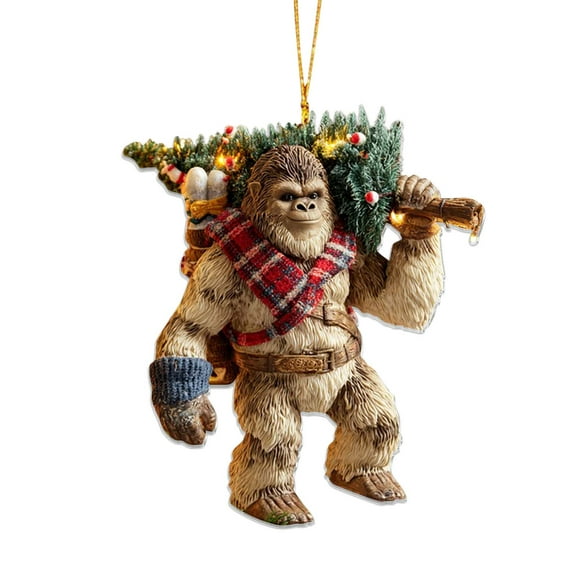 Gerrii 9 Pcs Victorian Style Santa Christmas Tree Ornaments Rustic Santa Claus Nostalgic Retro Tree Decorations Hanging Acrylic Vintage Christmas Decorations Bulk Ornaments