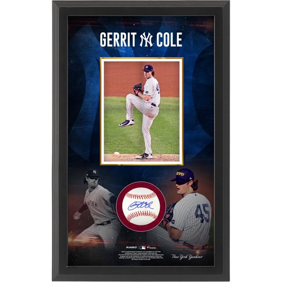 Gerrit Cole New York Yankees Autographed Baseball Shadow Box