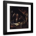 thumbnail image 1 of Gerrit Dou 12x14 Black Modern Framed Museum Art Print Titled - A Visit to the Doctor (1660 - 1665), 1 of 5