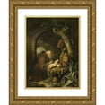 thumbnail image 1 of Gerrit Dou 19x24 Gold Ornate Framed and Double Matted Museum Art Print Titled - The Hermit (1670), 1 of 4