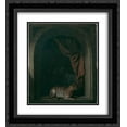 thumbnail image 1 of Gerrit Dou 2x Matted 20x24 Black Ornate Framed Art Print 'A cat at the window of a painters' studios', 1 of 2