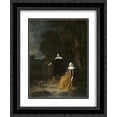 thumbnail image 1 of Gerrit Dou 2x Matted 20x24 Black Ornate Framed Art Print 'Portrait of a couple in a landscape', 1 of 2