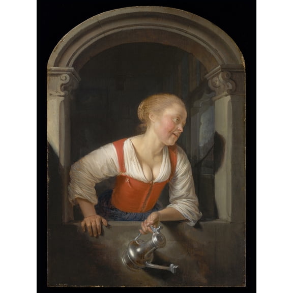 Gerrit Dou Girl At Window Painting Extra Large XL Wall Art Poster Print