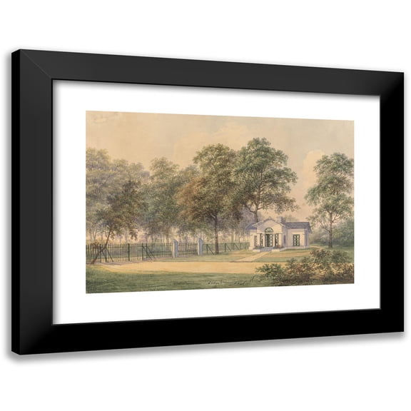 Gerrit Jan Schouten 14x11 Black Modern Framed Museum Art Print Titled - Boschbeek and Groenendaal; Lodge Groenendaal