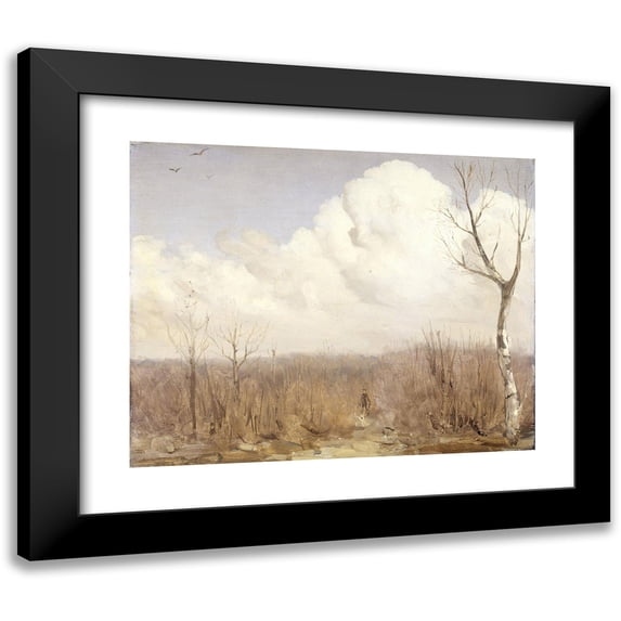 Gerrit Willem Dijsselhof 24x20 Black Modern Framed Museum Art Print Titled - Autumn Day (C. 1895 - C. 1915)