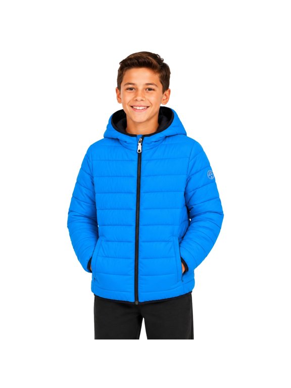 Boys Puffer Jacket - Lightweight Packable Hooded Puffer Coat