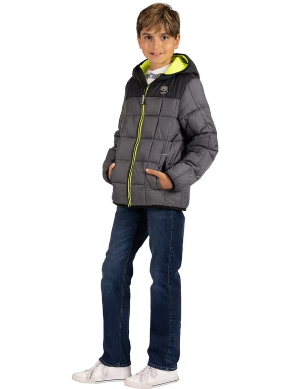 Boys' Torque Puffer Jacket Full-Zip Lightweight Water-Resistant New