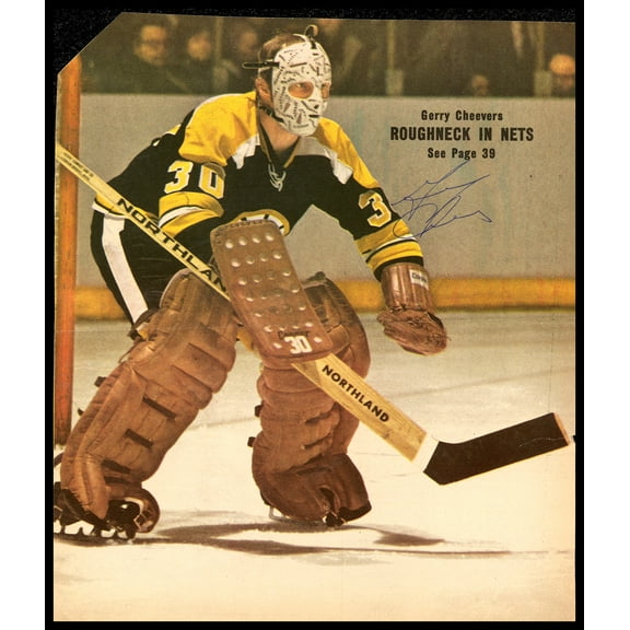 Gerry Cheevers Autographed Sporting News Cover Boston Bruins SKU #236266