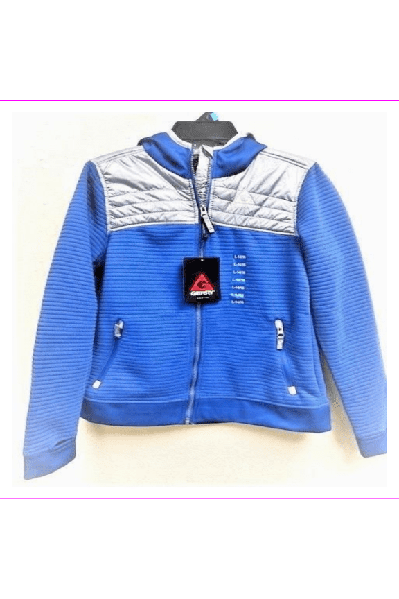 Kid's Full Zipped Hoodie Jacket XS-5/6/Blue/Gray