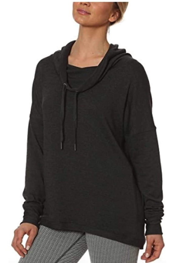 Ladies Cowl Neck Pullover (Charcoal, X-Small)