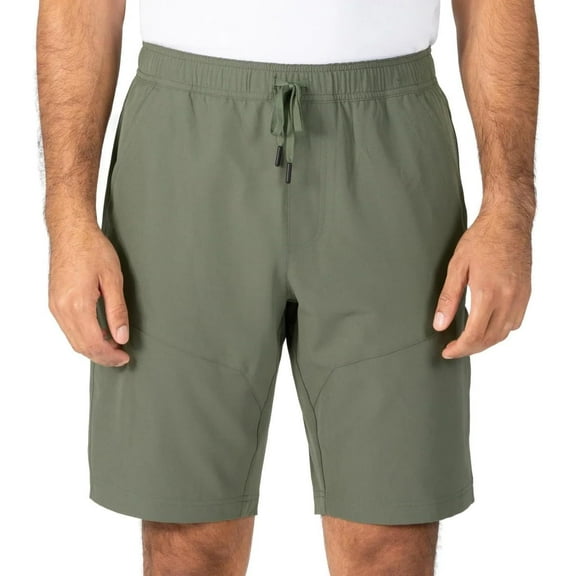 Gerry Men's 4-Way Stretch Elastic Waistband Lightweight Trail Short (Green, Medium)