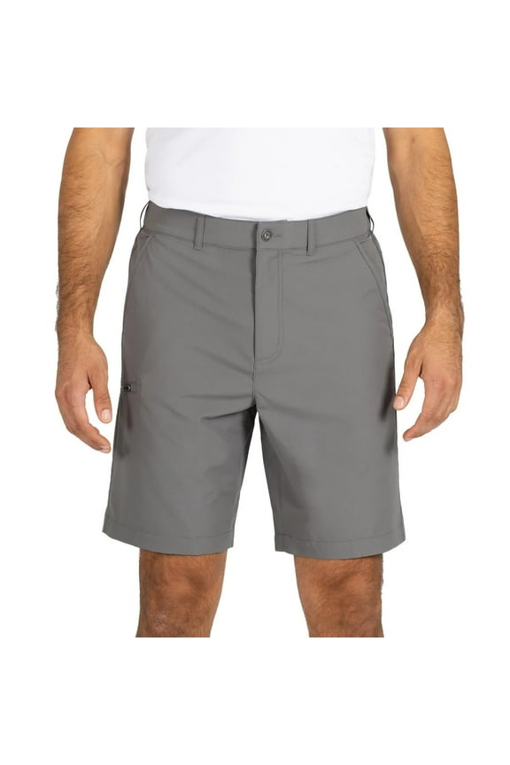 Mens Elastic Waistband UPF 30+ Tech Short (Gray, 30)