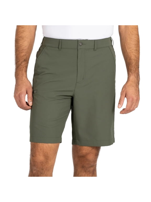 Mens Elastic Waistband UPF 30+ Tech Short (Green, 36)