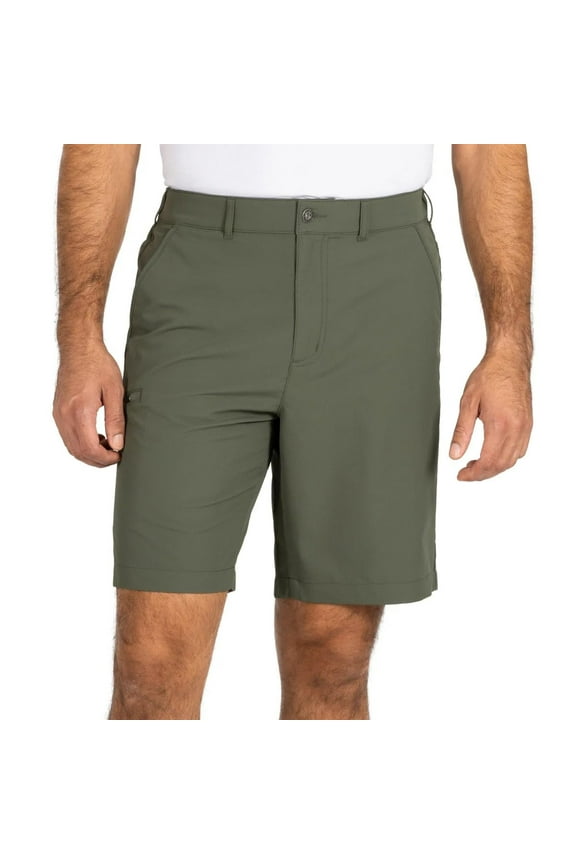Mens Elastic Waistband UPF 30+ Tech Short (Green, 36)
