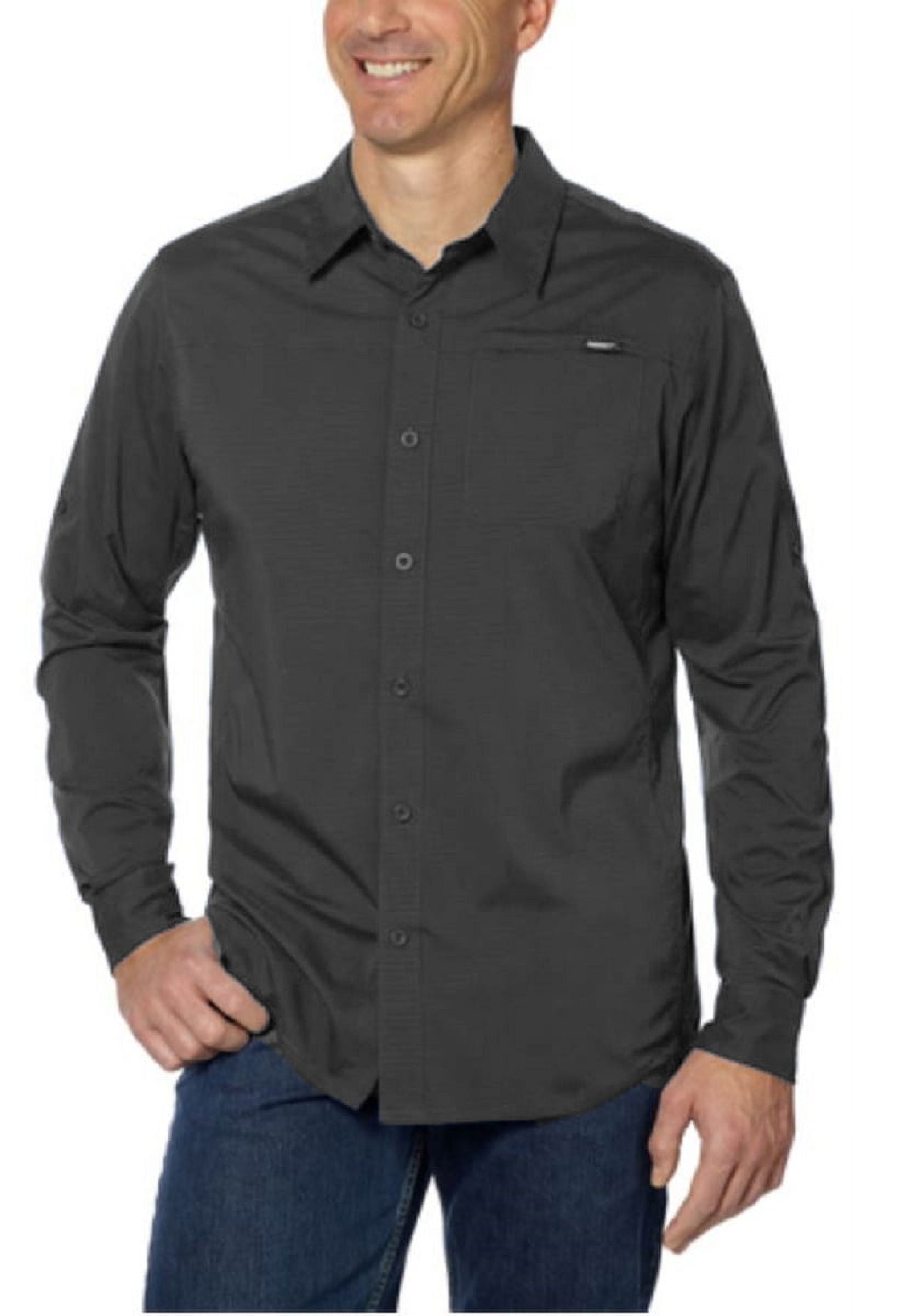 Gerry men's highly breathable and quick dry long store sleeve woven upf shirt