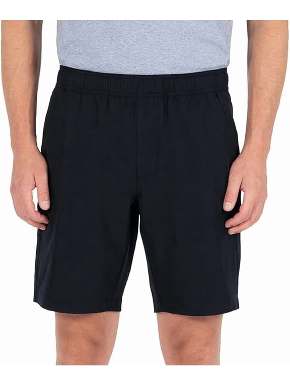 Men's Lightweight 4-Way Stretch Trail Hiking Shorts (Black, Medium)