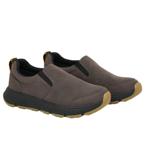 Gerry Men's Moc II Slip On Casual Black or Brown Shoe Comfortable Sneaker   (Brown, 10)