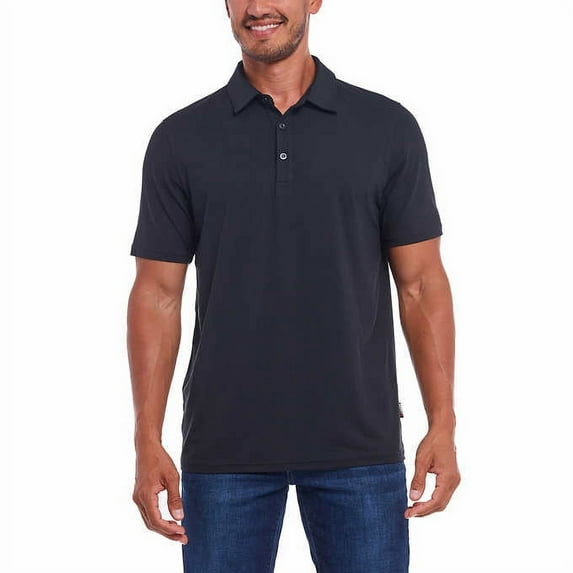 Gerry Men's Size Small, Polo Shirt UPF 40+ Comfort Stretch, Black