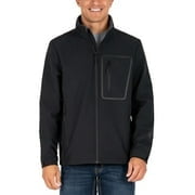 Gerry Men’s Softshell Jacket – Water & Wind Resistant, Adjustable Hood & Cuffs, Heavyweight Outdoor Coat (Black, Small)