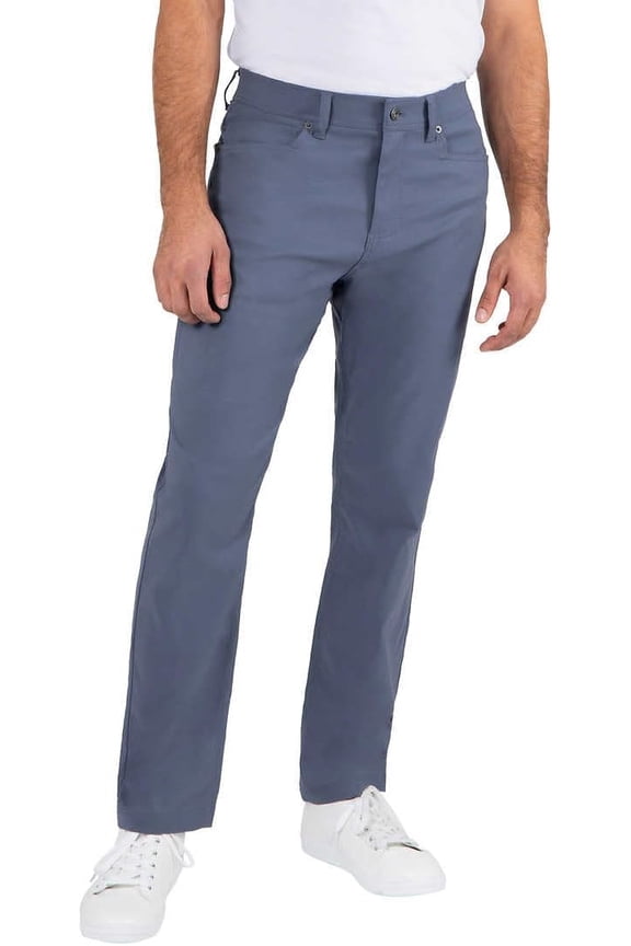 Men's Tech 5 Pocket Stretch Fabric Comfort Waistband Pant (Blue,36x30)