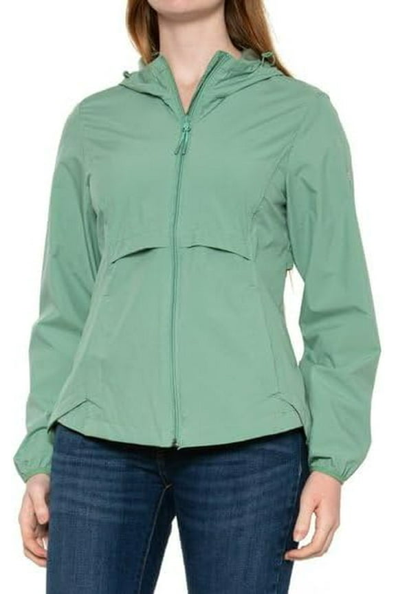 Women's Packable Rain Jacket XS Green