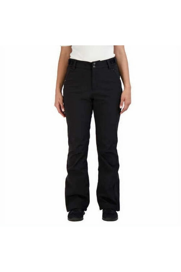 Women's Stretch Mid Rise Boot Water Resistant Snow Pants Black Large NWT