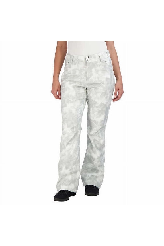 Womens Fleece Tie Dye 4 Way Stretch Shannon Snow Ski Pants White Small NWT