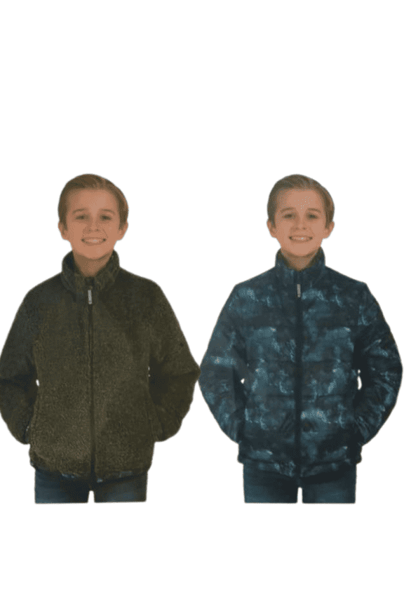 Youth 4 In 1 Systems Inner Reversible Jacket, Blue (Navy/Heather), XS 5/6