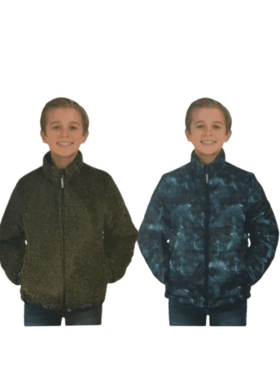 Youth 4 In 1 Systems Inner Reversible Jacket, Blue (Navy/Heather), XS 5/6