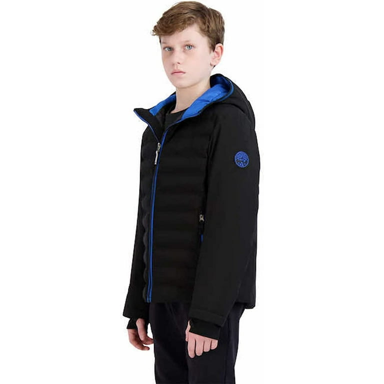 Gerry Youth Boy s Full Zip Polyfill Welded Jacket with Hood Black XS 5 6