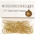 thumbnail image 1 of Gerson 1-1/2 In. Gold Swirl Ornament Hooks (24-Pack) 376290, 1 of 2