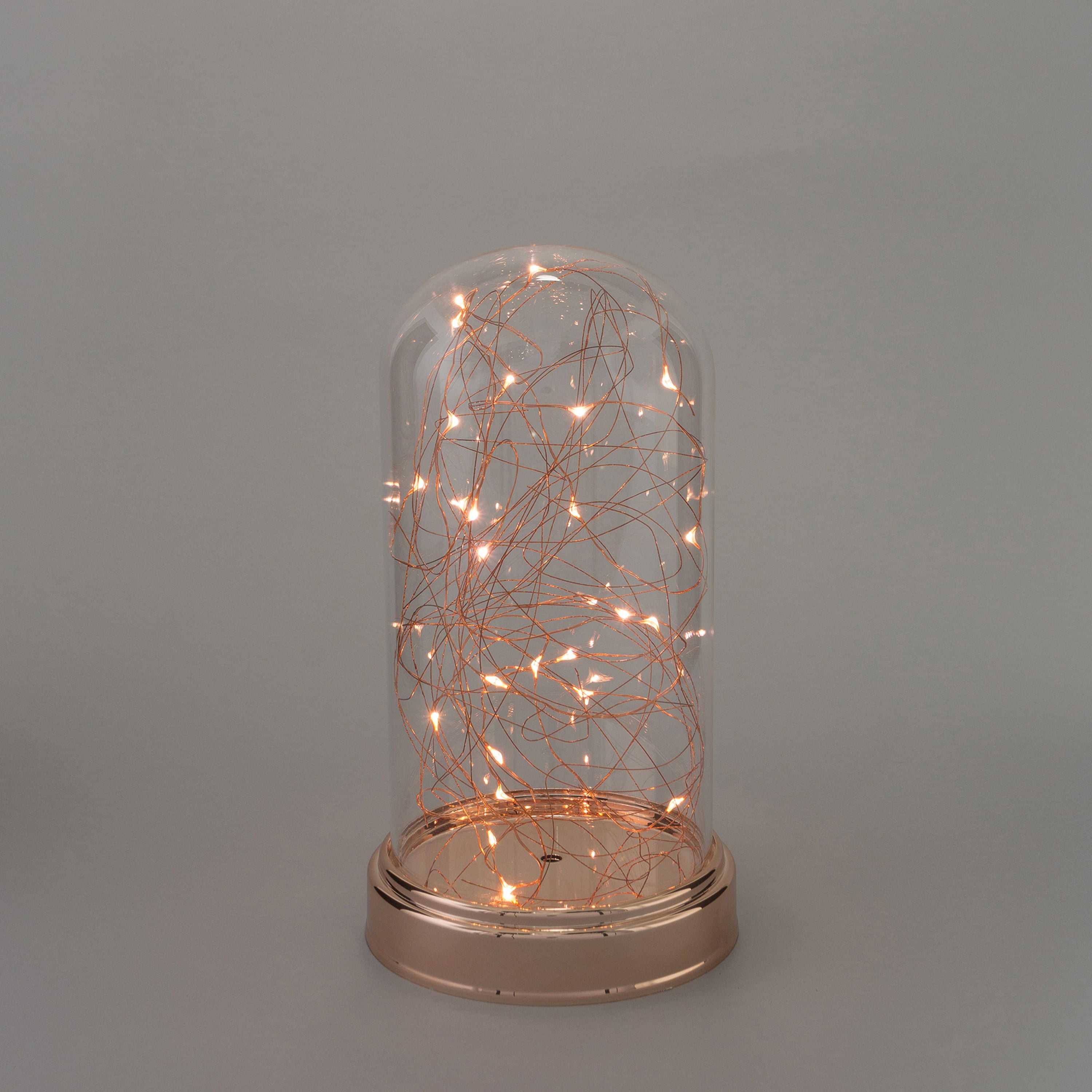 Gerson 10.25Inch High BatteryOperated LEDIlluminated Clear Glass