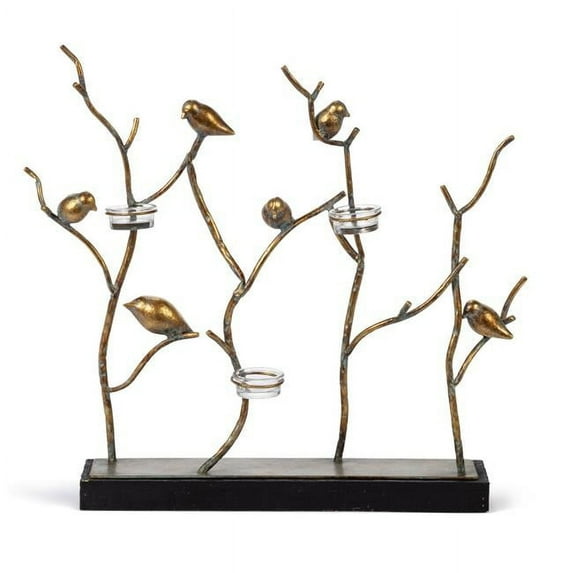 Gerson 17.91-in H Metal and Wood Bird in Branches Tabletop Decor