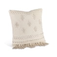 thumbnail image 1 of Gerson 18"L X 18"W Cotton Square Pillow, Ivory, 1 of 2