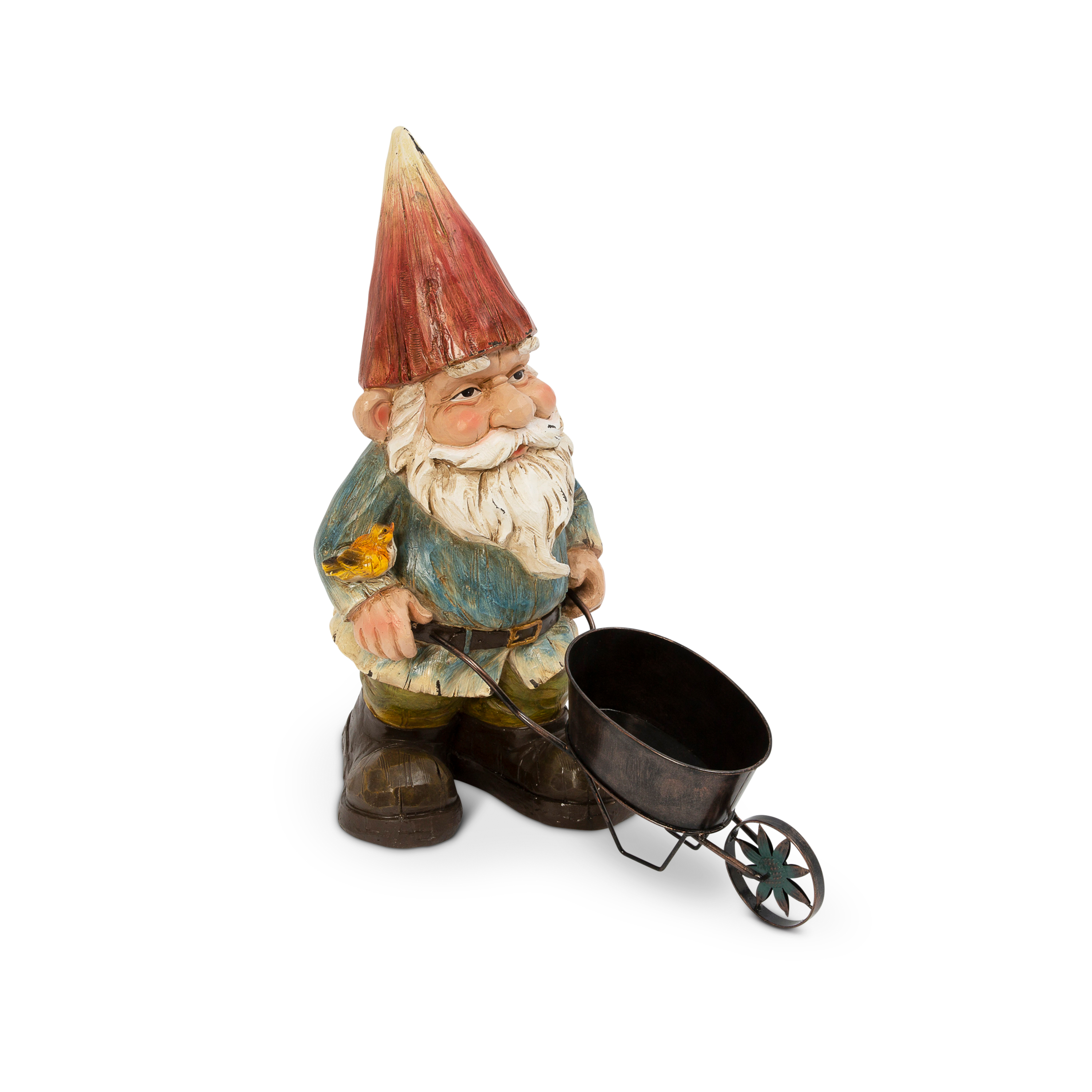 Gerson 22" Resin Garden Gnome with Wheelbarrow - image 1 of 1