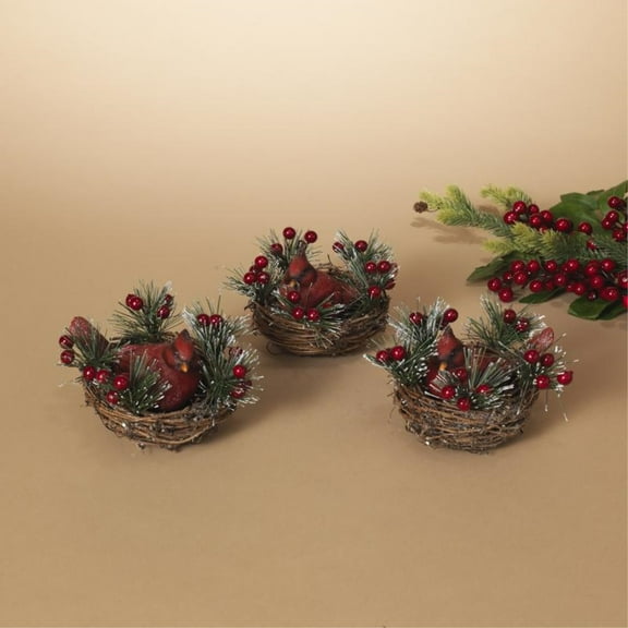 Gerson Multicolored Twig Bird Indoor Christmas Decor 3.5 in.