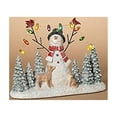 thumbnail image 1 of Gerson 2603890 Battery Operated Lighted Resin Snowman with Light String 11" L, 1 of 1