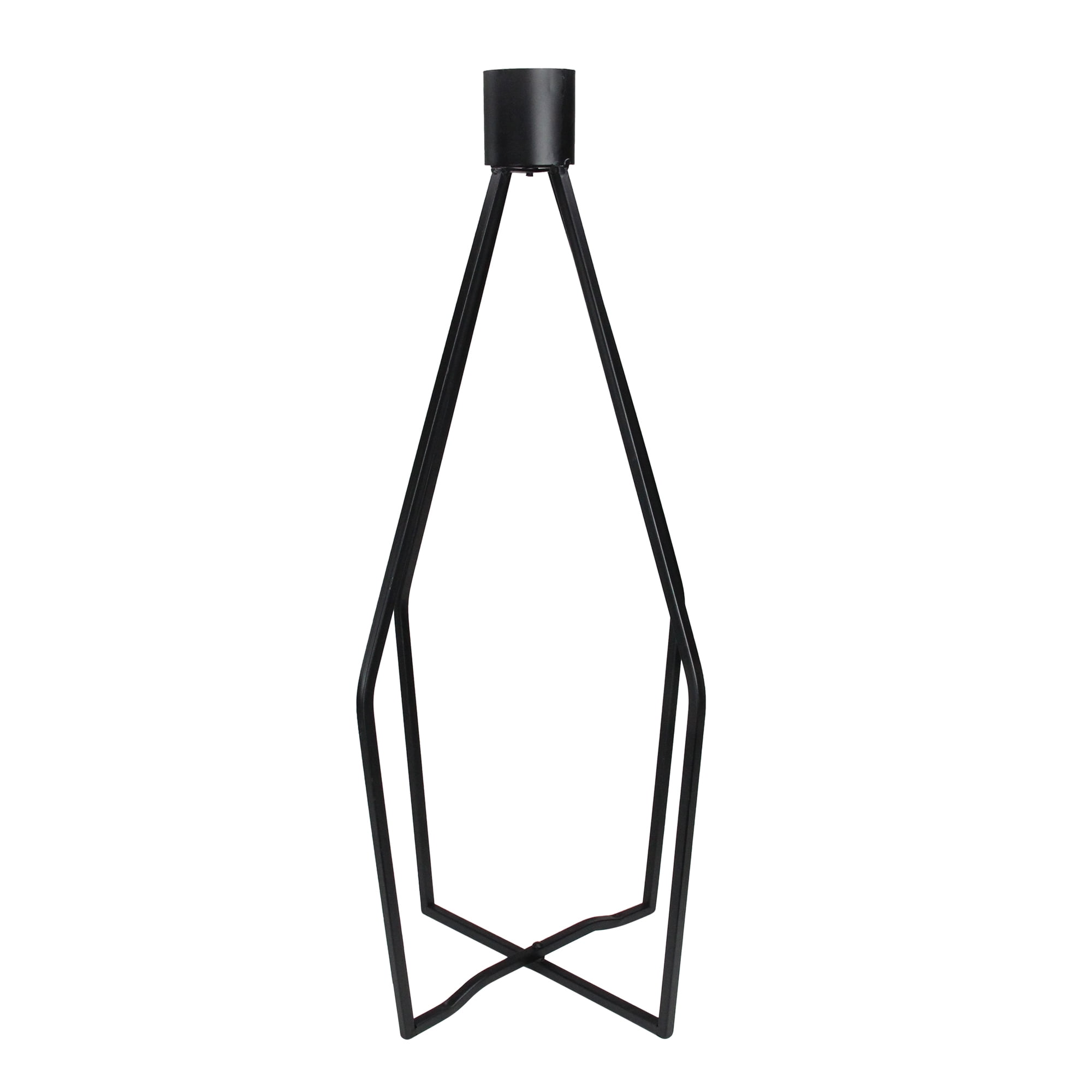 30" Black Matte Metal Geometric Gazing Ball Stand
