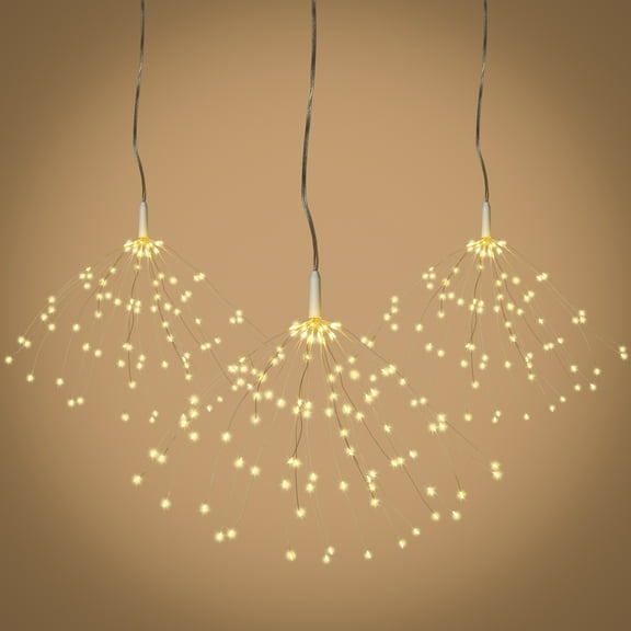 11 in. Warm White LED Wire Star Burst Ornament