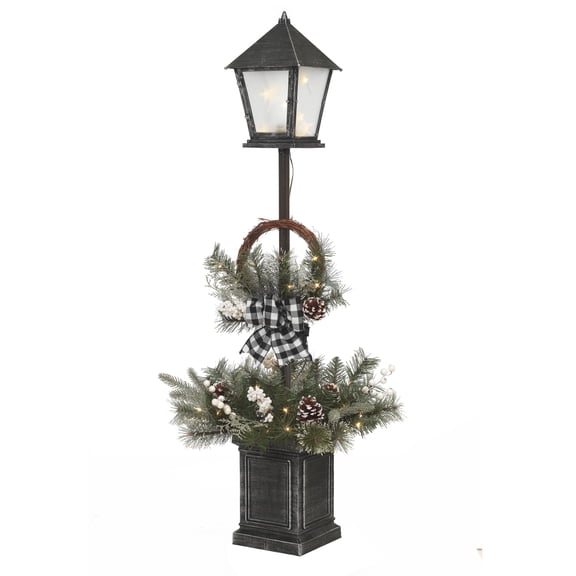 4 ft. Pre lit LED Pine Lantern Pole Porch Tree