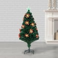 thumbnail image 1 of Gerson 4 ft. Pre Lit Multi Color Changing Fiber Optic Poinsettia Tree, 1 of 4