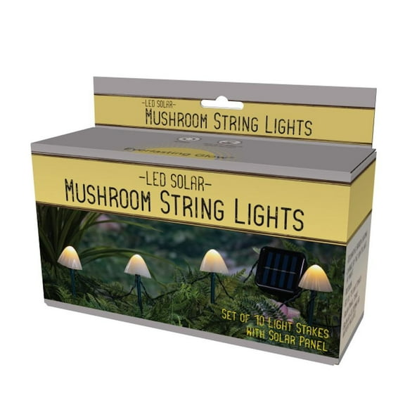 Gerson 45941 - 10 Mushroom Solar String Stake Light