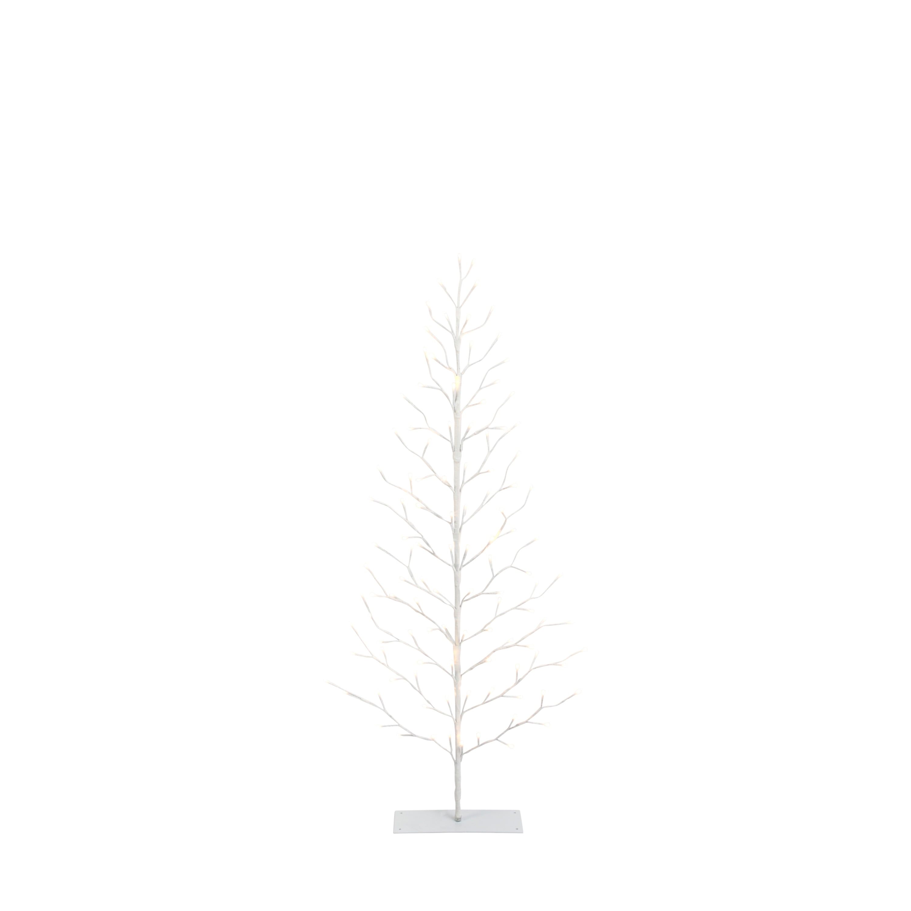 White 5-Foot Outdoor Christmas Tree with LED Lights