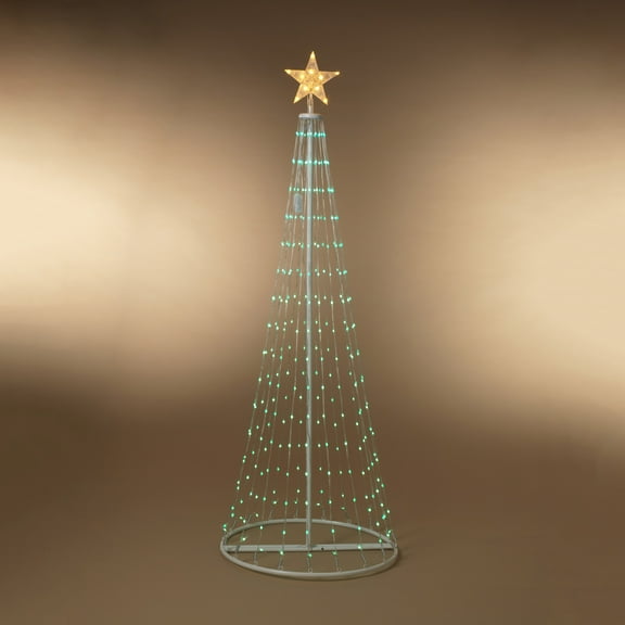 Gerson 6 Foot High Electric Steel Frame Tree with 257 Color Changing LED Lights